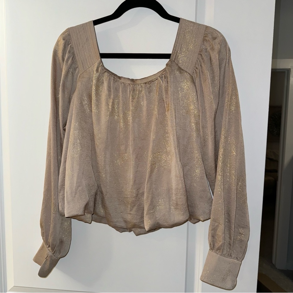 Gold shimmer blouse